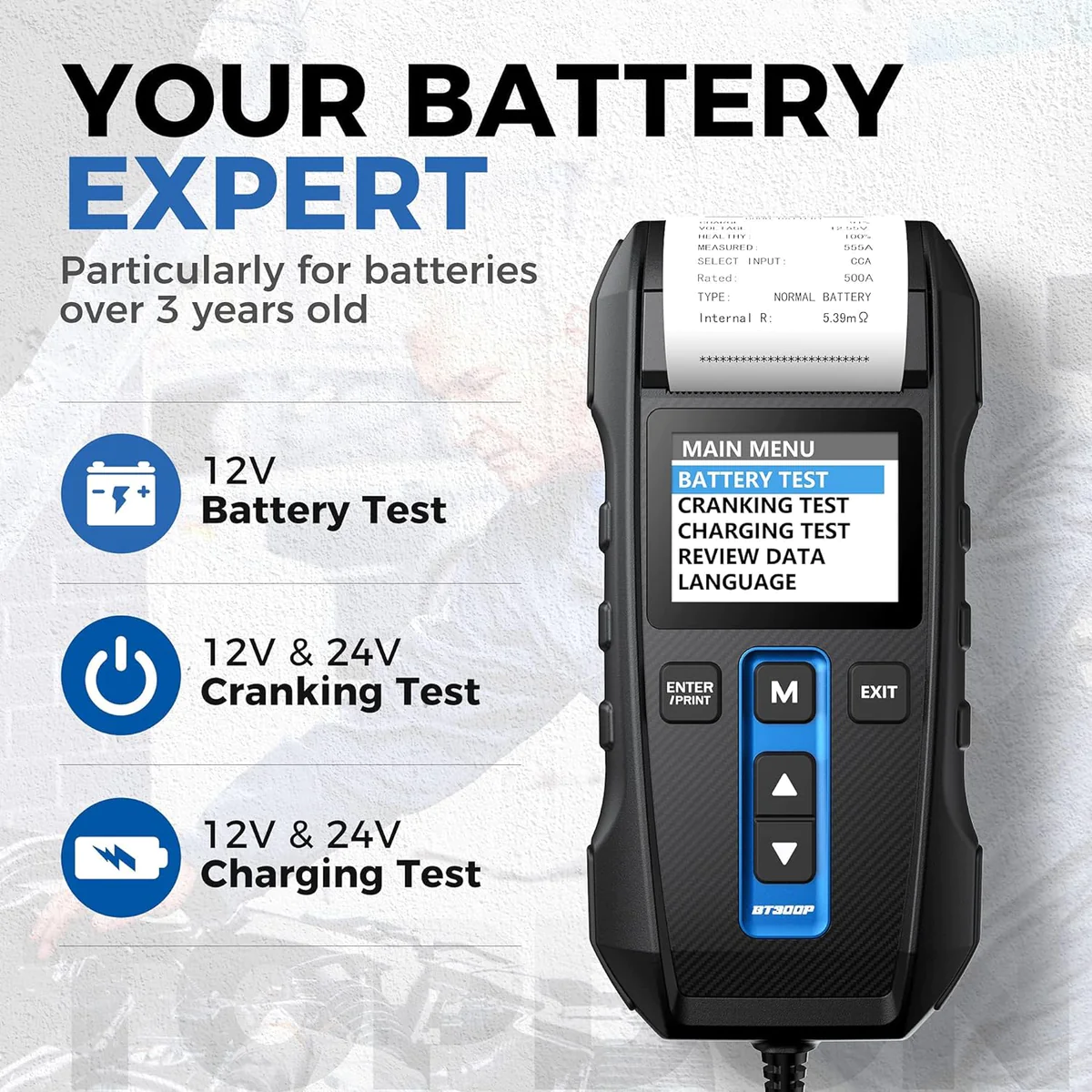 Topdon Bt300P Battery Testing Tool 2 Topdon bt300p battery testing tool 1